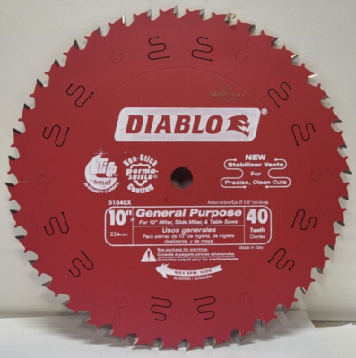 Lot of 2 New Diablo D1040X ATB General Purpose Saw Blade 10'' 40T