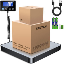 Paketwaage mit 200Kg 10G Hoher Kapazit&auml;t Hohe Pr&auml;zision Digitale Plattformwaage