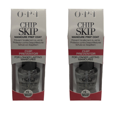 2 Pack - OPI Chip Skip Manicure Prep Coat, 0.5 Fl oz NIB