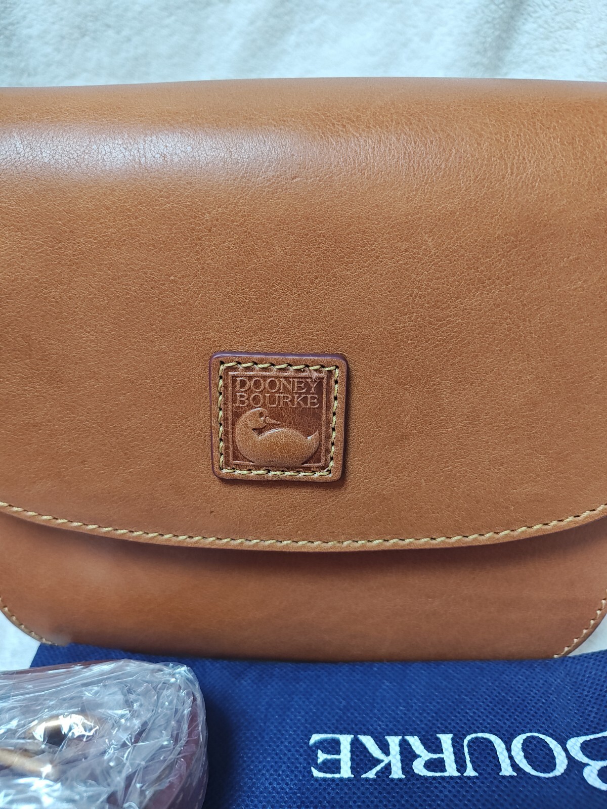 Dooney & Bourke Florentine Saddle Bag Crossbody Natural Color Retail