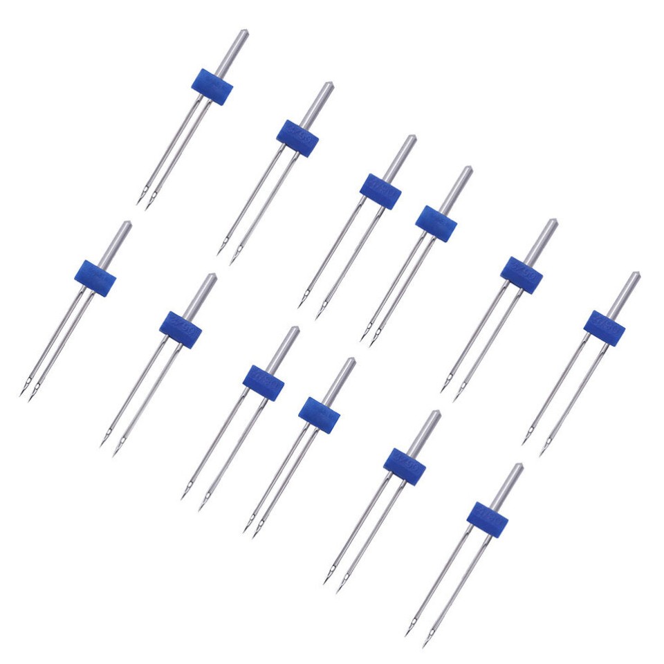12 PCS Sewing Machine Double Needle Needles for Knits Twin Stretch eBay
