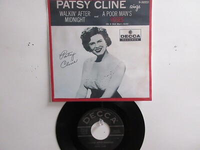  ' PATSY CLINE ' HIT 45 + PICTURE [WALKIN' AFTER MIDNIGHT]   1957  ! 