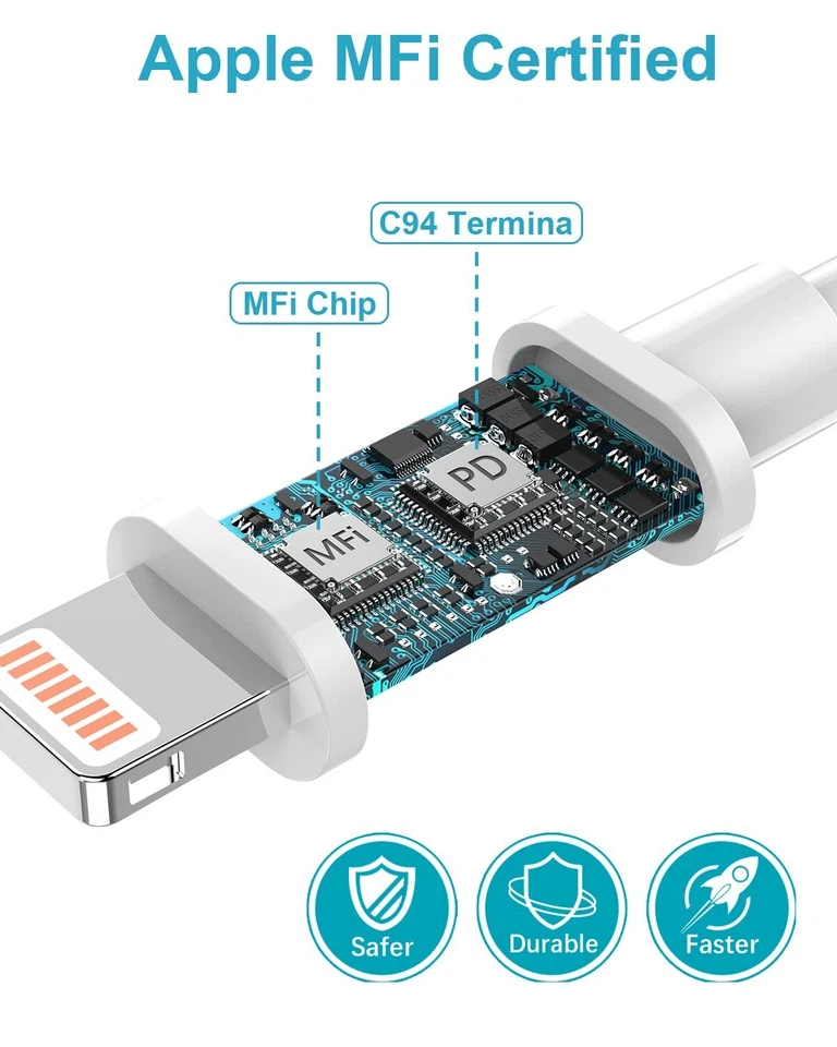 1m 2m 3m USB Typ-C für iPhone 14 13 12 11 XS X PRO MAX Plus Ladekabel Datenkabel - Bild 3 von 4