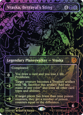 FOIL OIL SLICK Vraska, Betrayal's Sting ~ Phyrexia: All Will Be One [ NM ]