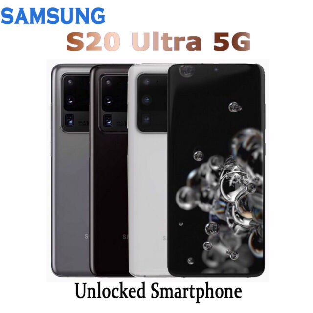 Nuovo Samsung Galaxy S20 Ultra 5G G988U 128GB SIM FREE Sbloccato GSM Smartphone