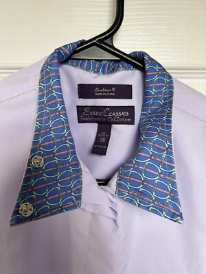 chemise lin rose à fines rayures ATELIER PRIVE taille 37/38 (S) fashion fit