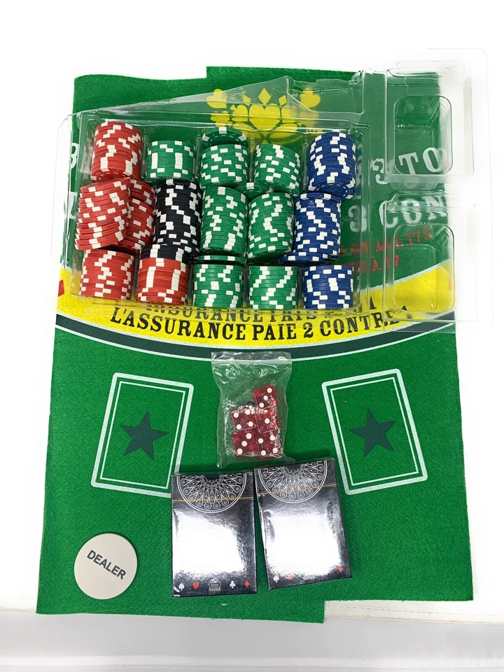 Cardinal Classics Deluxe Casino Set - Craps, Blackjack, Poker-NEW/OPEN BOX - Image 2 of 4