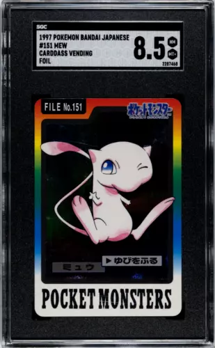 Pokemon Carddass Card Mew No.151 Bandai Pocket Monsters SGC 8.5