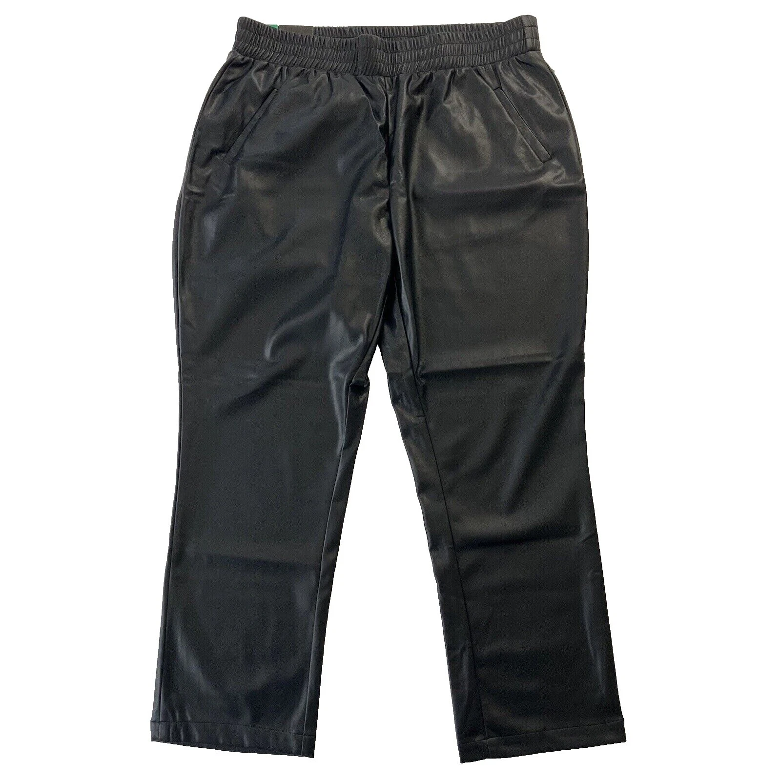 DKNY Faux Leather Regular Size Pants for Women