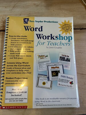 WORD WORKSHOP FOR TEACHERS 2ND EDITION By Janet Caughlin *Excellent Condition*