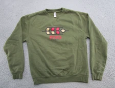Pivo Brewery Beer Logo Pullover Sweatshirt Men's Size Medium Green Cotton Blend