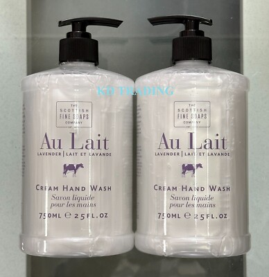 (2-Pack) THE SCOTTISH FINE SOAPS ~ Au Lait Signature LAVENDER CREAM HAND WASH