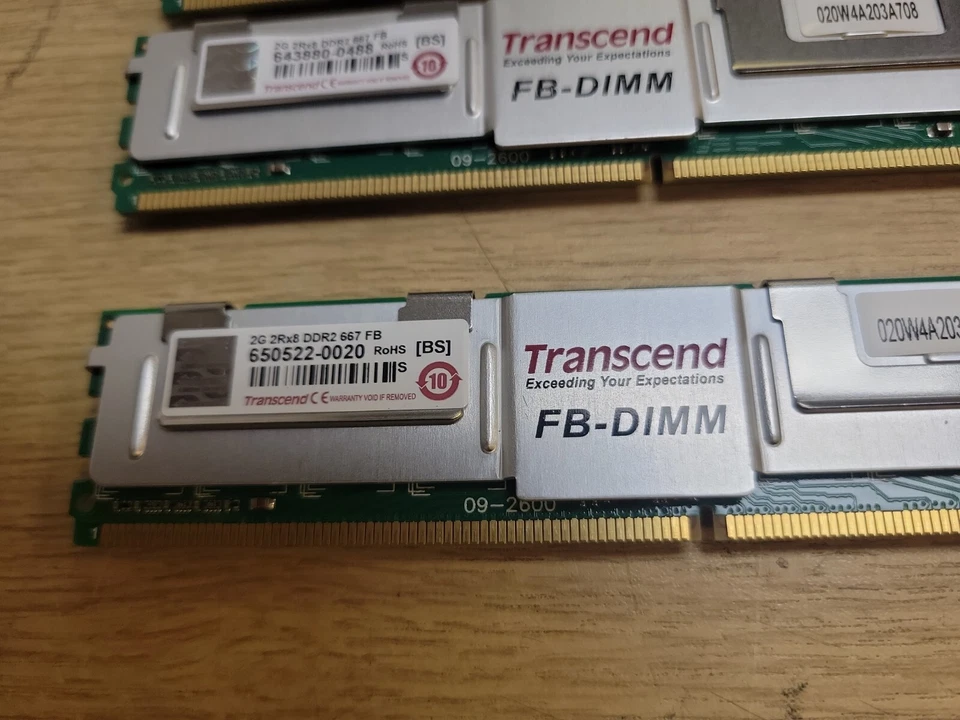 JOB LOT TRANSCEND FB-DIMM 8 x 2GB DDR2 667 FB - Image 2 of 4