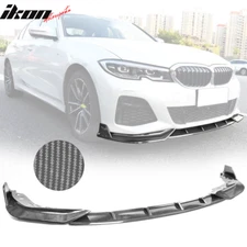 Fits 19-22 BMW G20 3 Series 3PC V1 Style Carbon Fiber Print Front Bumper Lip PP