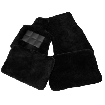 Bespoke Edition Black Sheepskin Floor Mats Rolls Royce Phantom Coupe 2009 -2016