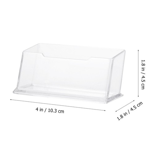 4 Pcs Porte-cartes De Visite Transparent Bureau Organisateur Business Case - Photo 8/11