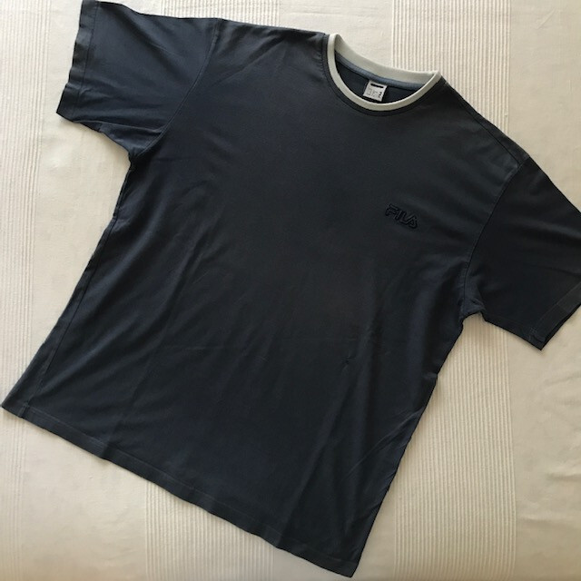 FILA Tshirt maglietta cotone pettinato colore blu grigio Mis L