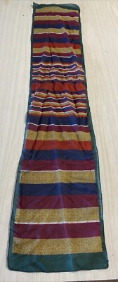 100% Polyester Made In Italy Scarf RN 14750 Used 135cm x 28cm