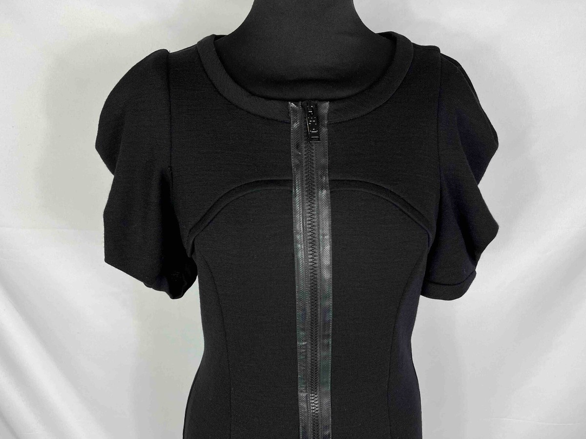 Robe Vintage Iceberg En Laine Noire - Taille XS/38 - Élégante Et Chic