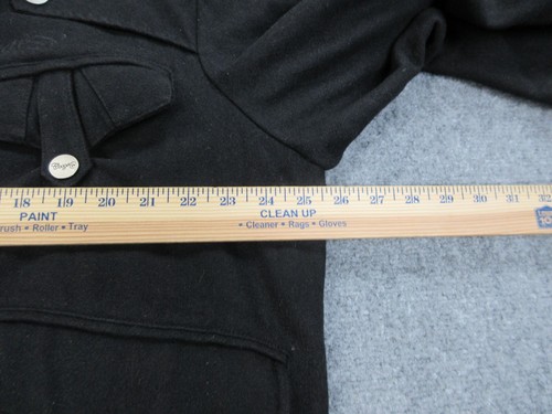VINTAGE Coogi Jacket Mens Extra Large Black Wool Heavy Full Zip Bomber Coat - Picture 7 of 18