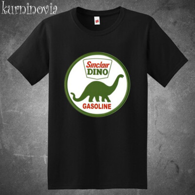 Sinclair Dino Gasoline Vintage Oil Men's Black Size S to 5XL
