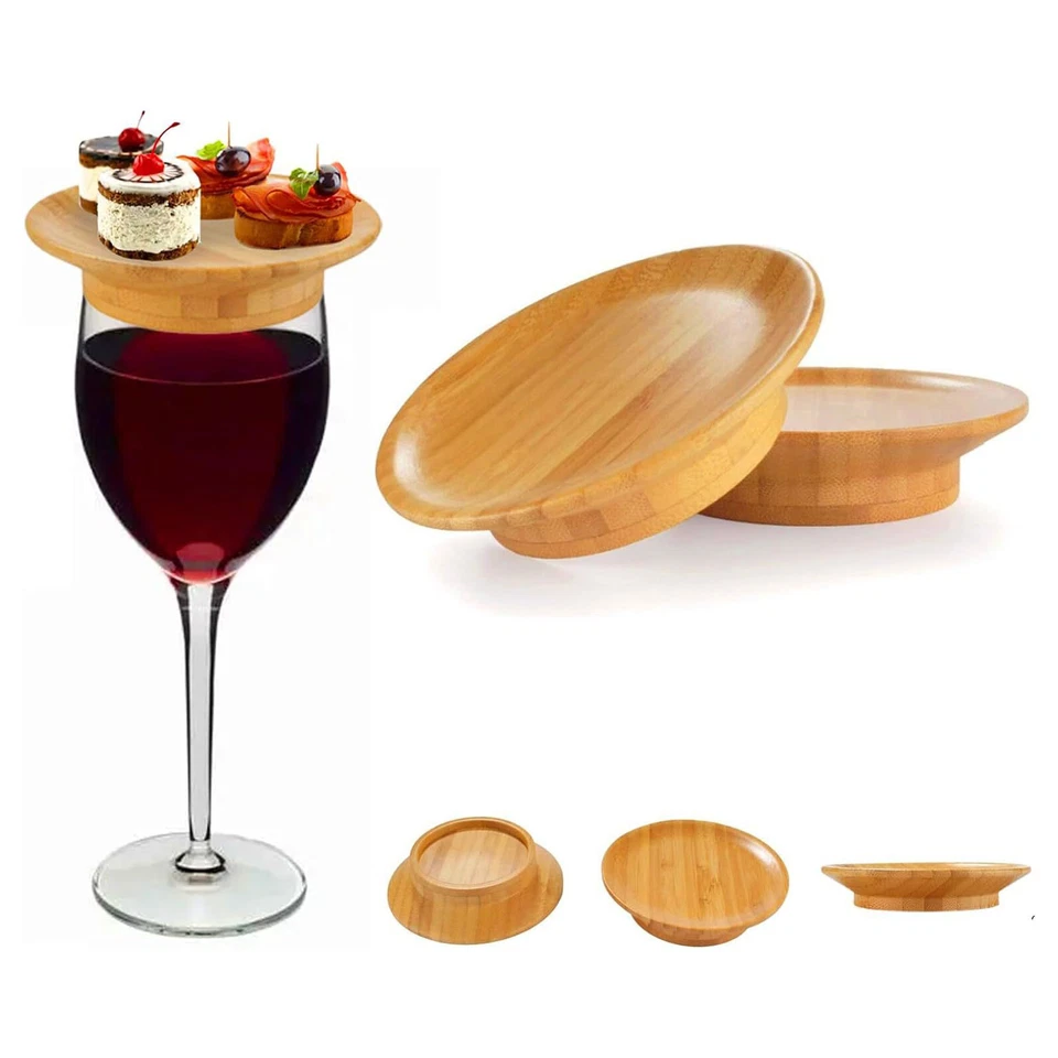 2-10Pcs Wine Glass Charcuterie Topper,Bamboo Wine Glass Charcuterie Board Topper - Image 3 of 4