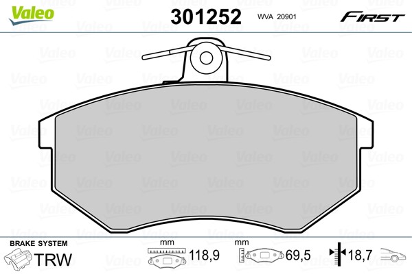 Fits VALEO 301252 BRAKE PADS FIRST  ⭐UK Stock⭐