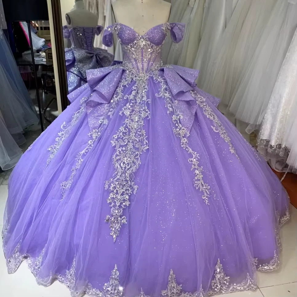 strapless open back dress Lady Violet Purple Tulle Dress main image 1