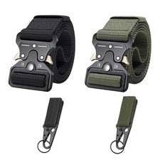 Quick Release Tactical Belt for Men, Military Style Nylon Web Belt Accessorie...