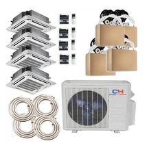 COOPER & HUNTER  36,000 BTU 3-Ton 22.5 SEER 9/12 Cassette Multi-Zone Mini Split 