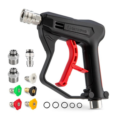 #ad High Pressure Washer Gun 4350 PSI 5 Spray Nozzles Quick Connect M22 Fittings $33.99