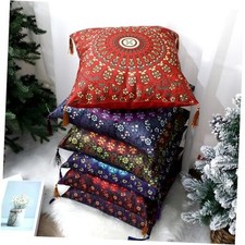 6 Pack Mandala Bohemian Pillow Covers 16 x 16 Inch Square Indian Pillow