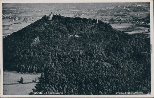 Ansichtskarte Görlitz Zgorzelec Luftbild: Landeskrone 1941 - Bild 2 von 3