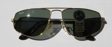 Vintage Ray-Ban Aviator Green G-15 Lens Gold Metal Frame Unisex Sunglasses