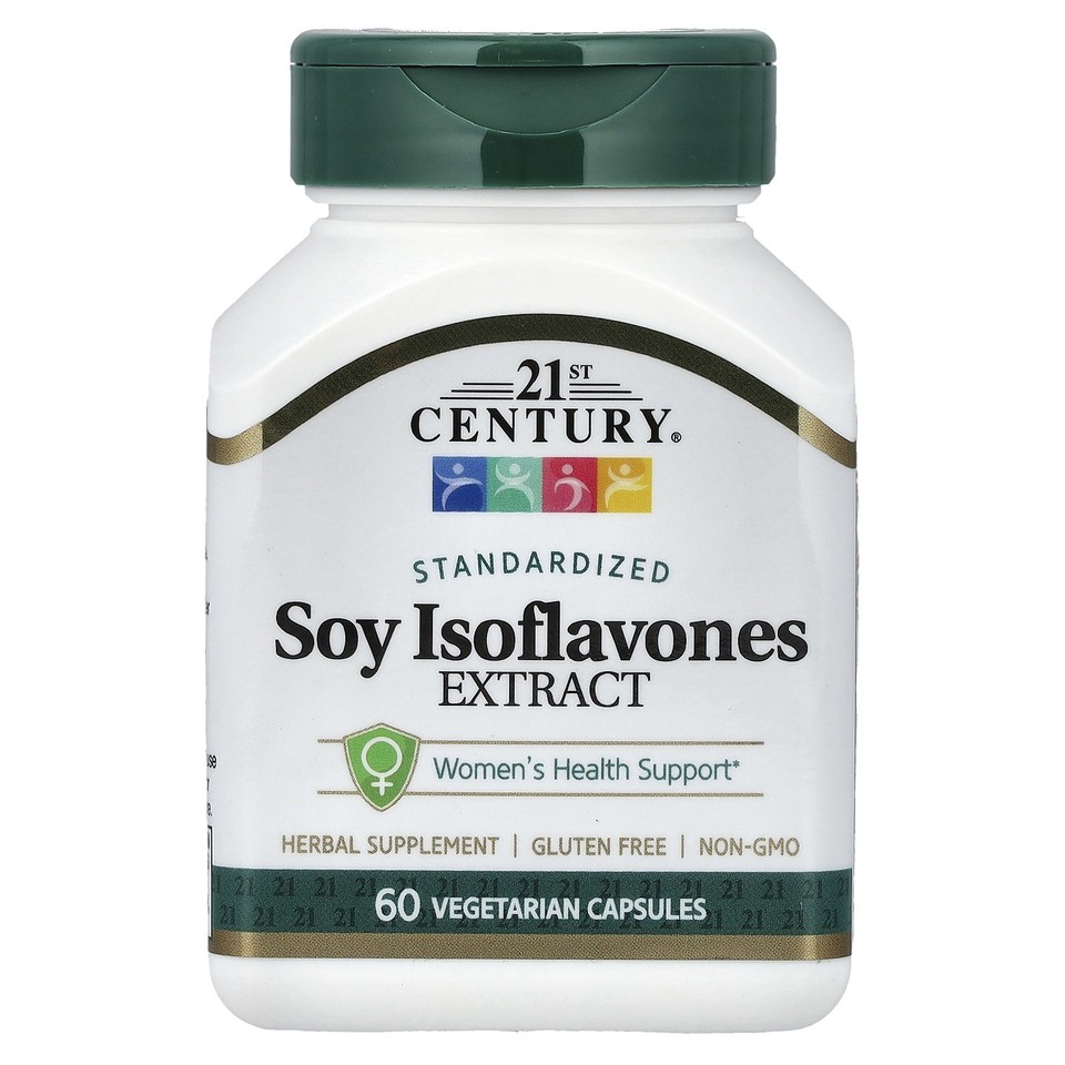 Soy Isoflavones Extract, Standardized, 60 Vegetarian Capsules (50 mg per