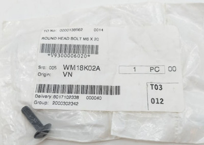 2000-2024 BRP Can-Am Ski-Doo Sea-Doo OEM Round Head Bolt M6x20 V9300006020