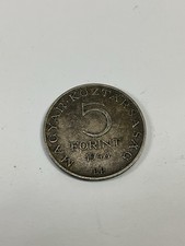 1948 HUNGARY 1848 BP 5 Forint Revolution Centenary Sandor Petofi Silver Coin.