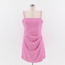 FRENCH CONNECTION Dress Size 10 Pink Floral Square Neck Elao Whisper A Line Mini