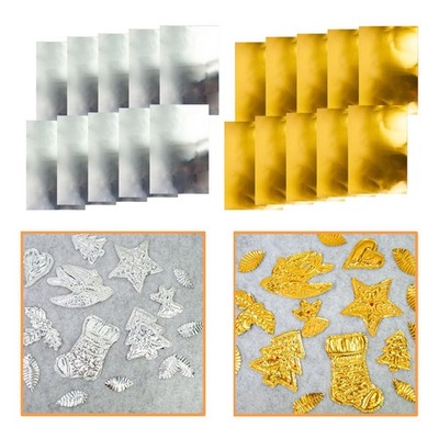 10x Folie Spiegel Cardstock Schimmerpapier Deko Reflektierend Folie für