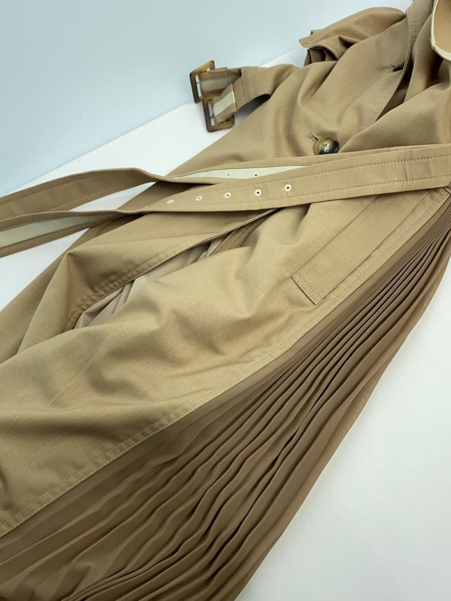 AMERI Beige Polyester Trench Coat Free Size Solid… - image 9