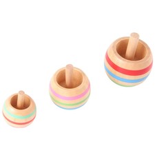 2X(3pcs Wooden   Top Kids Toy 3 Sizes for Children Above 3 Years Old U5Y6)3369
