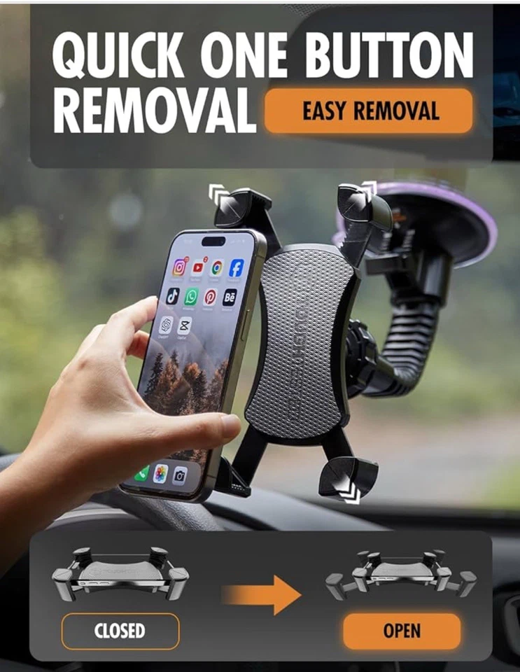 Montaje móvil parabrisas Mamut ToughTested, cuenta con cuello de ganso de doble acanalado Foto 4 de 4