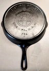 Vintage GRISWOLD #8 Cast Iron Skillet Slant logo Large skillet 704 H Restored