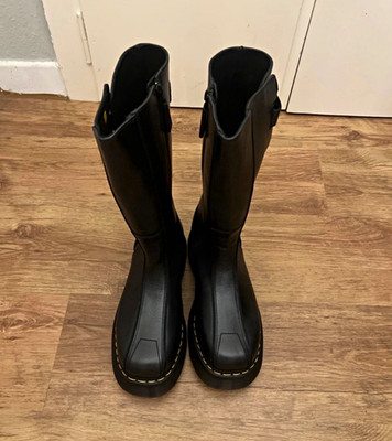 Dr. Martens 1B99 HW Herren kniehohe Lederstiefel Schwarz EU 42 Reißverschluss
