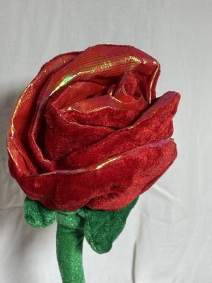 Red ROSE Soft Flower Plush Toy Gift Someone Special Bendable Stem LARGE 36 