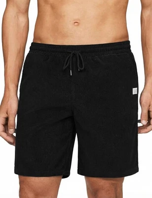 Pantalons Courts en Pana pour Homme avec Cordon, Bermuda Élégant Slim Fit - Photo 1/4