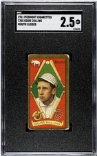 1911 T205 Piedmont: EDDIE COLLINS Mouth Closed Philadelphia Athletic HOF SGC 2.5