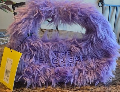 Marc Jacobs The Sack Bag Lilac Faux Fur Purple Handbag NWT