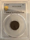1859 Indian Head Cent 1c PCGS XF45