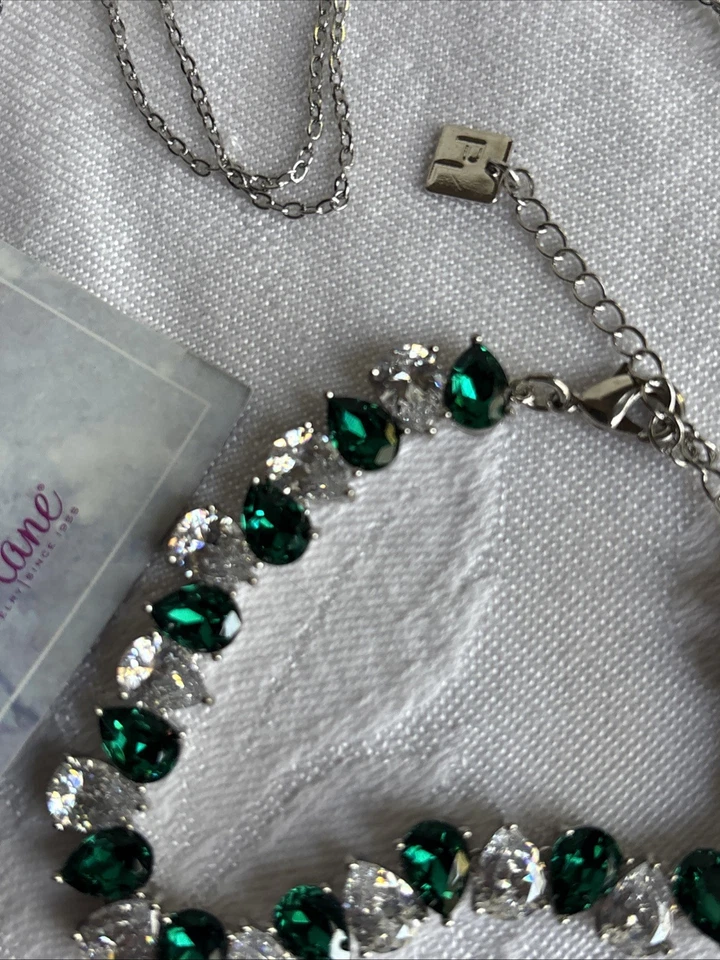 Park Lane FROSTED FRASER Green Clear Faceted CZ Tennis Bracelet ST & Bonuses - Image 4 of 4